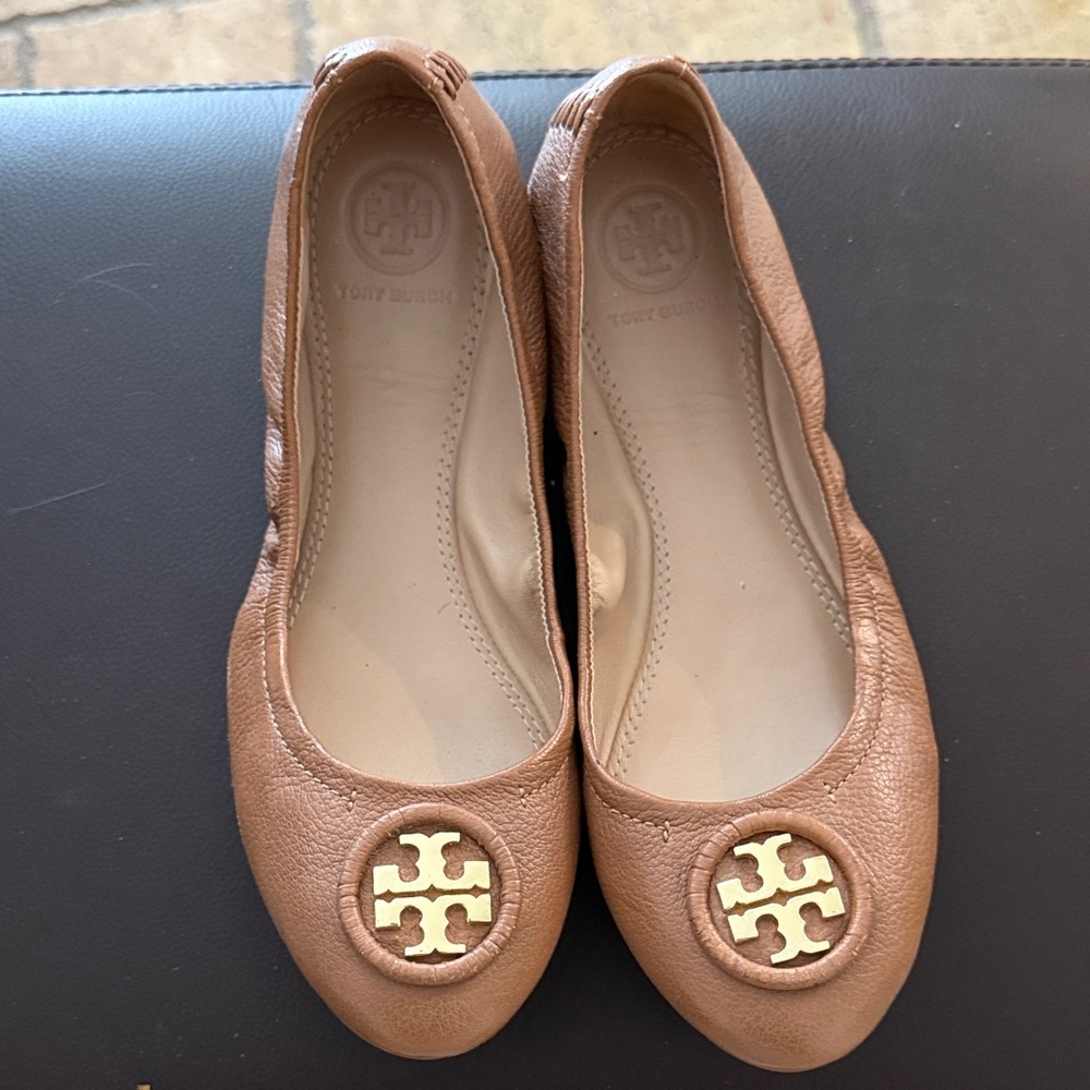 Tory Burch Women's Brown Leather Flats